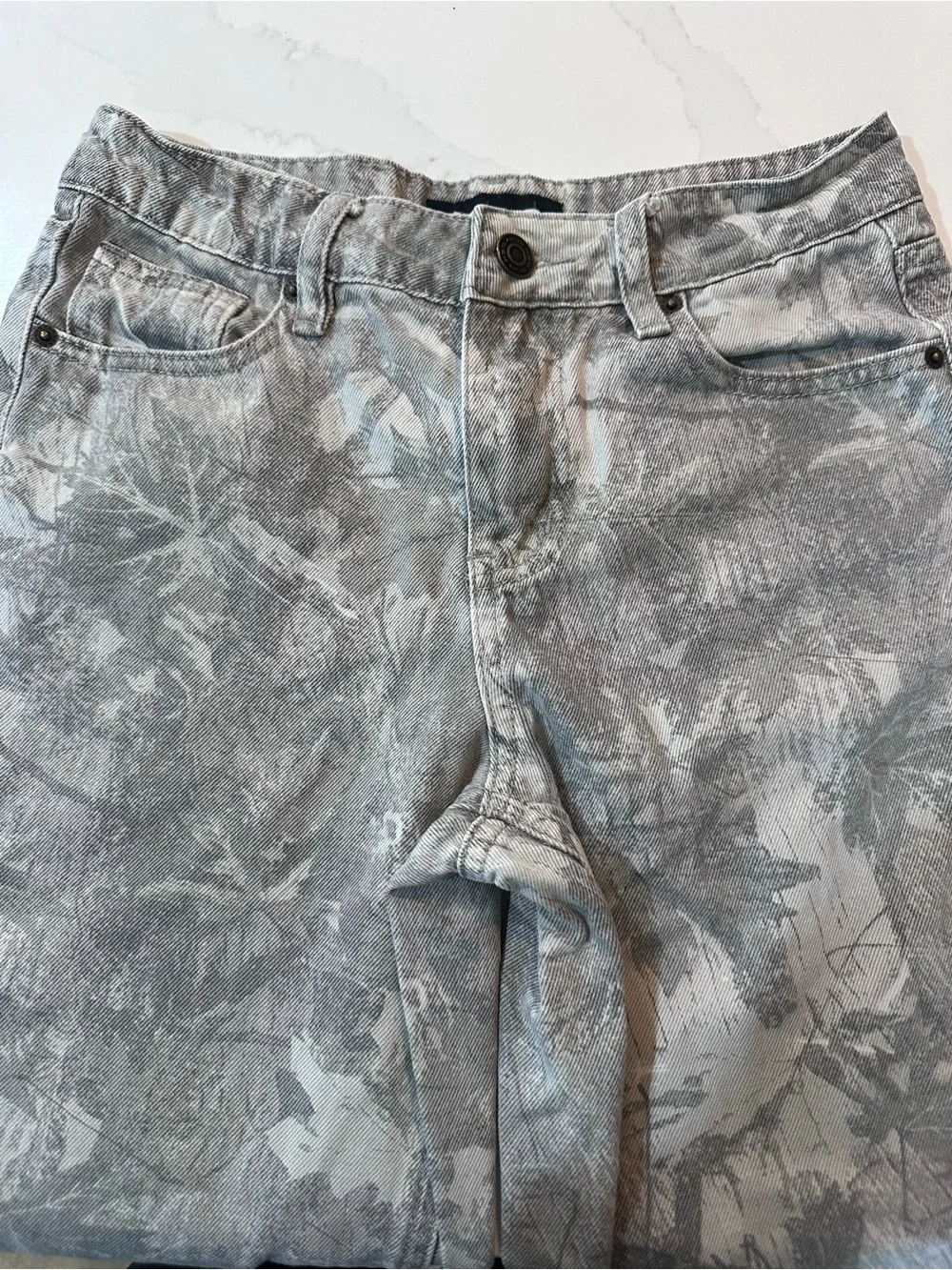 RSQ Kids Jeans Duo - Light Blue Denim & Stone Wash Gray Print